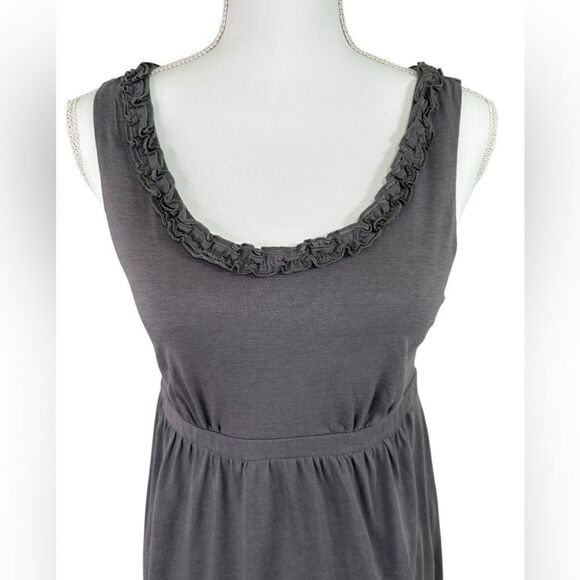 Ann Taylor Loft Womens S Dress Sleeveless Tie Back Keyhole Grey Short - Picture 4 of 7